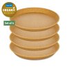 Assiette en plastique CONNECT, set de 4 pc, 20,5 cm, couleur bois naturel, Koziol