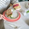 Assiette en plastique CONNECT, set de 4 pc, 20,5 cm, corail, Koziol