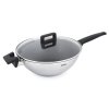 Wok concept 30 cm, avec couvercle en verre, WOLL