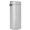 Poubelle à couvercle tactile TOUCH BIN NEW 30 l, gris métallisé, Brabantia