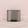 Poubelle à pédale BO 36 l, acier mat, Brabantia