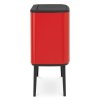 Poubelle à couvercle tactile BO 3 x 11 l, rouge, Brabantia