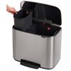 Poubelle à pédale BO 11 + 23 l, acier mat, Brabantia