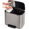 Poubelle à pédale BO 11 + 23 l, acier mat, Brabantia