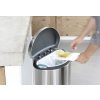 Poubelle à pédale FLATBACK 30 l, silencieux, acier, Brabantia