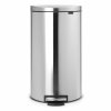 Poubelle à pédale FLATBACK 30 l, silencieux, acier, Brabantia