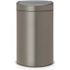 Poubelle à couvercle tactile TOUCH POUBELLE NEUF 23 + 10 l, platine, Brabantia