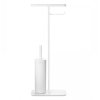 Porte papier toilette sur pied avec support brosse de toilette MINDSET, blanc minéral, Brabantia