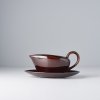 Saucière MIKASA 500 ml, avec soucoupe, caramel, MIJ