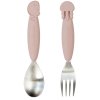 Set de couverts pour enfants YUMMYPLUS SEA FRIENDS, set de 2 pc, rose, Done by Deer