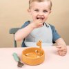 Set de vaisselle pour enfants PEEKABOO, 3 pièces, avec bavette, Done by Deer