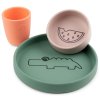 Set de vaisselle pour enfants CROCO, 3 pièces, multicolore, silicone, Done by Deer