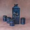Set à sake DRAGONFLY, 5 pièces, bleu, MIJ