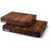 Planche à découper LOG 39,5 x 30 x 6 cm, brun, bois d'acacia, Continenta