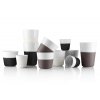 Tasse à espresso 80 ml, set de 2 pc, avec couvercle en silicone, noir de carbone, Eva Solo