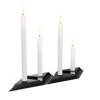 Bougeoir SQUARE CANDLE , set de 4 pc, noir, Höfats