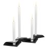 Bougeoir SQUARE CANDLE , set de 4 pc, noir, Höfats