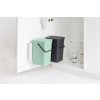 Poubelle encastrable SORT & GO 2 x 12 l, gris/vert, Brabantia
