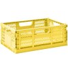 Récipients de stockage CRATE L 43 cm, pliable, jaune, 3 Sprouts