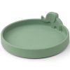 Assiette en silicone PEEKABOO ELPHEE 16 cm, verte, Done by Deer