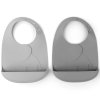 Bavoir avec récupérateur PEEKABOO ELPHEE , set de 2 pc, gris, silicone, Done by Deer