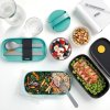 Lunchbox TO GO 2 x 500 ml, double, corail/noir, Lékué