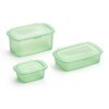 Boîte de conservation pour aliments REUSE ET REDUCE, set de 3 pc, vert, silicone, Lékué