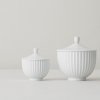 Bonbonnière 10 cm, blanc, porcelaine, Lyngby