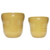 Pot de fleur CARE, set de 2 pc, jaune, Hübsch