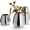 Vase ANAIS, 30 cm, argent, métal poli Philippi