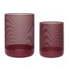 Panier de rangement EDGE, set de 2 pc, 36 cm/44 cm, bordeaux, fer, Hübsch