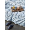Set de linge de lit simple SOLACE 140 x 200 cm / 60 x 63 cm, bleu, Hübsch