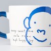 Gros enfantin Tasse bleu singe 380 Junior MIJ