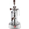 Machine à café à levier EUROPICCOLA LUSSO, argent, manche en bois, La Pavoni
