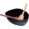 Saladier avec couverts de service BOAT 25 cm, noir, Philippi