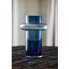 Vase TUBE 30 cm, bleu foncé, verre, Lyngby Glas