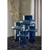 Vase TUBE 30 cm, bleu foncé, verre, Lyngby Glas