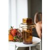 Vase TUBE 30 cm, ambre, verre, Lyngby Glas