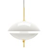 Suspension CLAM 55 cm, blanc/laiton, Fritz Hansen
