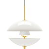 Suspension CLAM 55 cm, blanc/laiton, Fritz Hansen