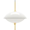 Suspension CLAM 55 cm, blanc/laiton, Fritz Hansen