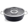 Faitout bas ADAMANT 28 cm, noir, aluminium, Fissler