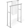 Porte-serviette sur pied SCALA 80 x 60 cm, double, mat, acier inoxydable, Zack
