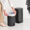 Poubelle à pédale NEWICON 12 l, gris confidentiel, acier, Brabantia