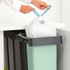 Poubelle encastrable SORT & GO 2x 30 l, gris foncé / vert jade, plast, Brabantia