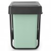 Poubelle encastrable SORT & GO 2x 15 l, gris foncé / vert jade, plast, Brabantia
