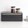 Boîte à pain FALL FRONT 18 l, gris foncé, acier, Brabantia