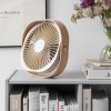 Ventilateur portable FANTASTIC 20 cm, beige, bois, Printworks