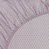 Drap housse double THOUSAND LEAVES 180 x 200 cm, violet, percale de coton, Pip Studio