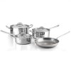Batterie de cuisine CON CUORE, set de 7 pc, argent, cuivre, Ruffoni